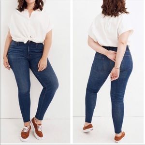 Madewell 9” High Rise  Skinny Jeans in Paloma Wash : Raw Hem Edition